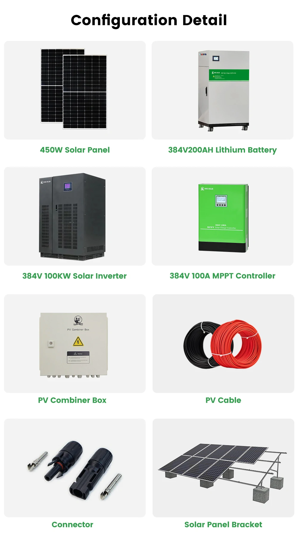 100kw 163kwh solar system